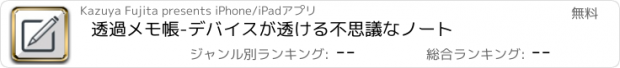 おすすめアプリ 透過メモ帳-デバイスが透ける不思議なノート