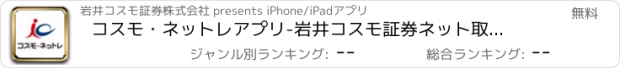 おすすめアプリ コスモ・ネットレアプリ　-岩井コスモ証券ネット取引のアプリ