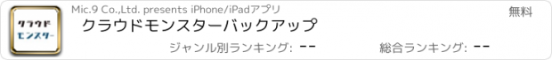 おすすめアプリ クラウドモンスターバックアップ