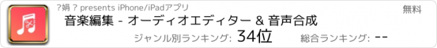 おすすめアプリ 音楽編集 - オーディオエディター & 音声合成