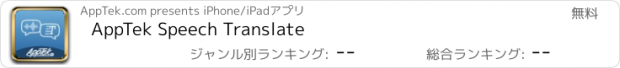 おすすめアプリ AppTek Speech Translate