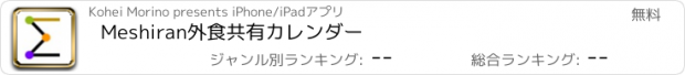 おすすめアプリ Meshiran　外食共有カレンダー