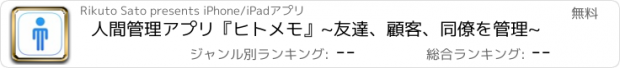 おすすめアプリ 人間管理アプリ『ヒトメモ』~友達、顧客、同僚を管理~