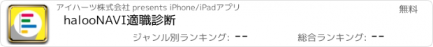 おすすめアプリ halooNAVI適職診断