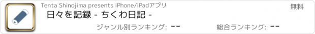 おすすめアプリ 日々を記録 - ちくわ日記 -