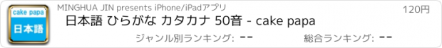 おすすめアプリ 日本語 ひらがな カタカナ 50音 - cake papa