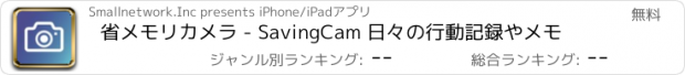 おすすめアプリ 省メモリカメラ - SavingCam 日々の行動記録やメモ