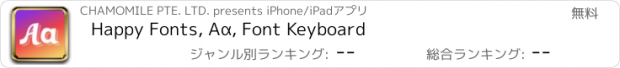 おすすめアプリ Happy Fonts, Aα, Font Keyboard
