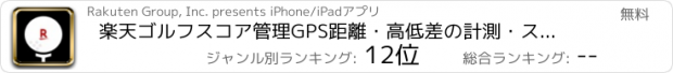 おすすめアプリ 楽天ゴルフスコア管理アプリ　GPS、距離、高低差の計測機能