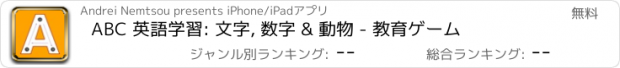 おすすめアプリ ABC 英語学習: 文字, 数字 & 動物 - 教育ゲーム