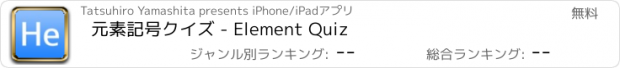 おすすめアプリ 元素記号クイズ - Element Quiz