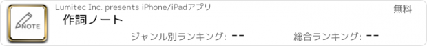 おすすめアプリ 作詞ノート