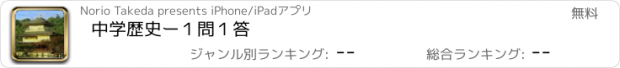 おすすめアプリ 中学歴史ー１問１答