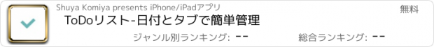 おすすめアプリ ToDoリスト-日付とタブで簡単管理