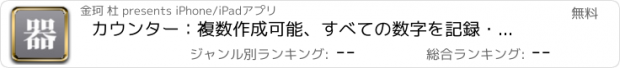 おすすめアプリ カウンター：複数作成可能、すべての数字を記録・追跡します