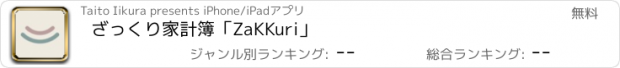 おすすめアプリ ざっくり家計簿「ZaKKuri」