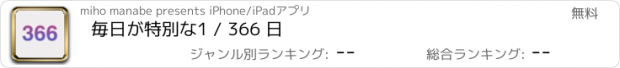 おすすめアプリ 毎日が特別な1 / 366 日