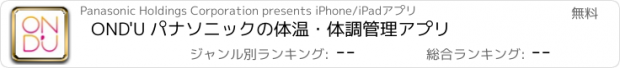 おすすめアプリ OND'U パナソニックの体温・体調管理アプリ