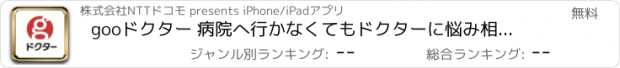 おすすめアプリ gooドクター 病院へ行かなくてもドクターに悩み相談ができる