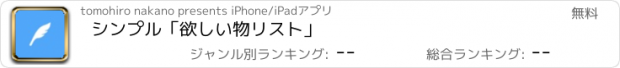 おすすめアプリ シンプル「欲しい物リスト」