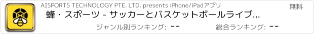 おすすめアプリ 蜂・スポーツ - サッカーとバスケットボールライブスコア