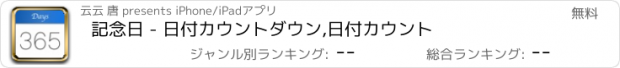 おすすめアプリ 記念日 - 日付カウントダウン,日付カウント