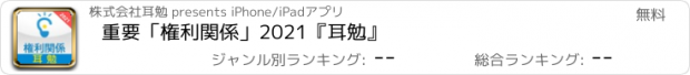 おすすめアプリ 重要「権利関係」2021『耳勉』