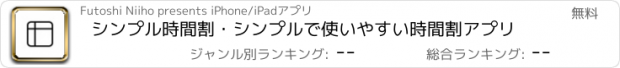 おすすめアプリ シンプル時間割・シンプルで使いやすい時間割アプリ