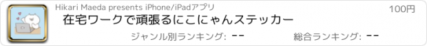 おすすめアプリ 在宅ワークで頑張るにこにゃんステッカー