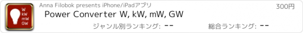 おすすめアプリ Power Converter W, kW, mW, GW