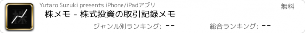 おすすめアプリ 株メモ - 株式投資の取引記録メモ