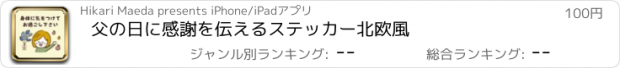 おすすめアプリ 父の日に感謝を伝えるステッカー北欧風