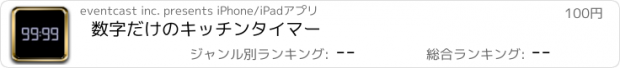 おすすめアプリ 数字だけのキッチンタイマー