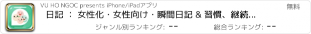 おすすめアプリ 日記 ： 女性化・女性向け・瞬間日記 & 習慣、継続する技術