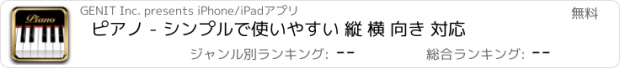 おすすめアプリ ピアノ - シンプルで使いやすい 縦 横 向き 対応