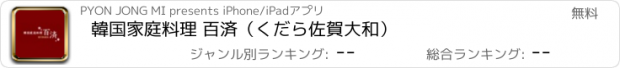おすすめアプリ 韓国家庭料理 百済（くだら佐賀大和）