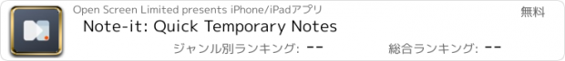 おすすめアプリ Note-it: Quick Temporary Notes
