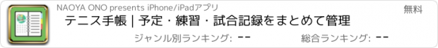 おすすめアプリ テニス手帳 | 予定・練習・試合記録をまとめて管理