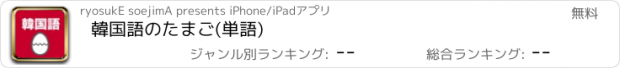 おすすめアプリ 韓国語のたまご(単語)