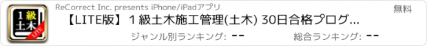 おすすめアプリ 【LITE版】１級土木施工管理(土木) 30日合格プログラム