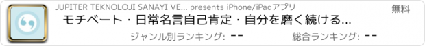 おすすめアプリ モチベート・日常名言自己肯定・自分を磨く続ける力が湧いてくる