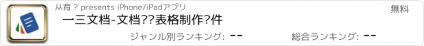 おすすめアプリ 一三文档-文档编辑表格制作软件