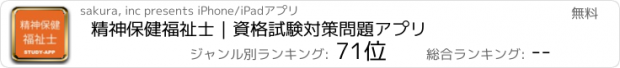 おすすめアプリ 精神保健福祉士｜資格試験対策問題アプリ