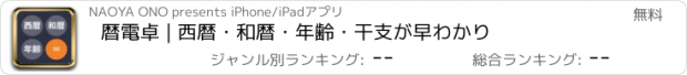 おすすめアプリ 暦電卓 | 西暦・和暦・年齢・干支が早わかり