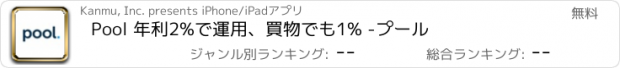 おすすめアプリ Pool 年利2%で運用、買物でも1% -プール