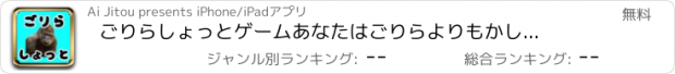 おすすめアプリ ごりらしょっとゲーム　あなたはごりらよりもかしこいですか？