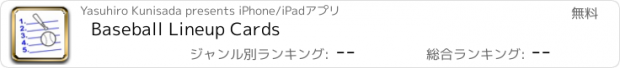 おすすめアプリ Baseball Lineup Cards