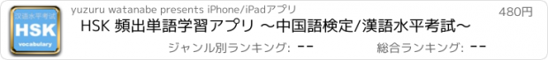 おすすめアプリ HSK 頻出単語学習アプリ 〜中国語検定/漢語水平考試〜