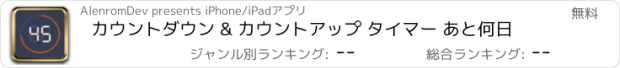 おすすめアプリ カウントダウン & カウントアップ タイマー あと何日