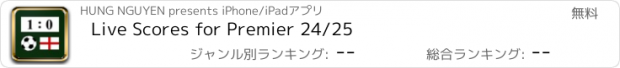 おすすめアプリ Live Scores for Premier 24/25